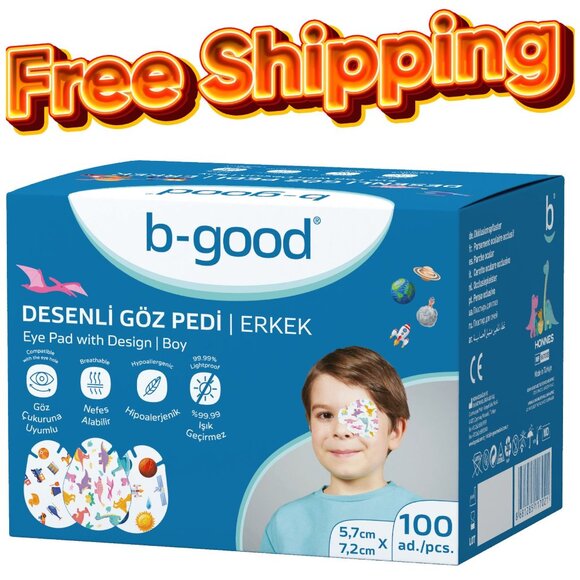 Children’s Eye Patch B-Good Eye Pad with Design - Boys 54 pcs - 5.7cm x 7.2cm - Picture 1 of 2